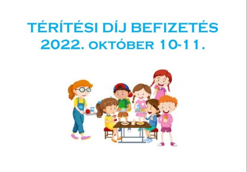 2022. szeptember havi térítési díj befizetése