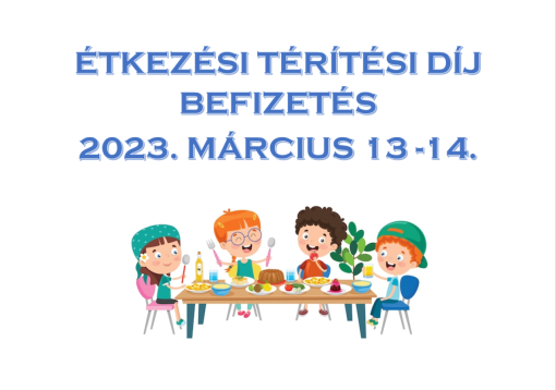 2023. február havi étkezési térítési díj befizetés