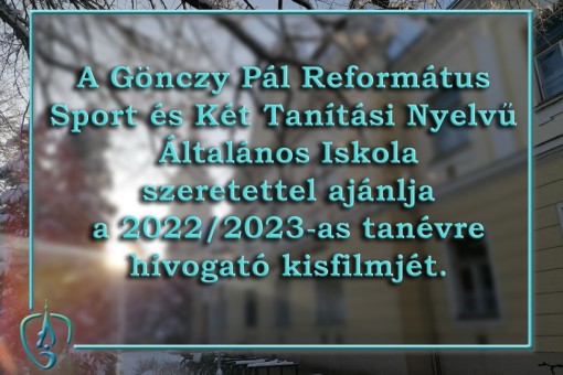 Gönczy Refi iskolába hívogató 2022