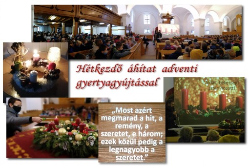 Hétkezdő áhítat adventi gyertyagyújtással