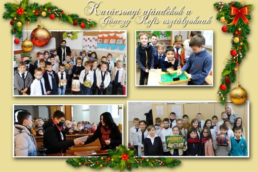 Karácsonyi ajándékok a Gönczy Refis osztályoknak