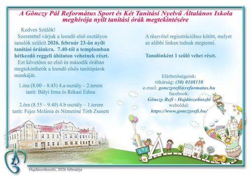 Nyílt tanítási óra leendő első osztályos szülőknek