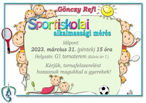 Sportiskolai alkalmassági mérés 2023